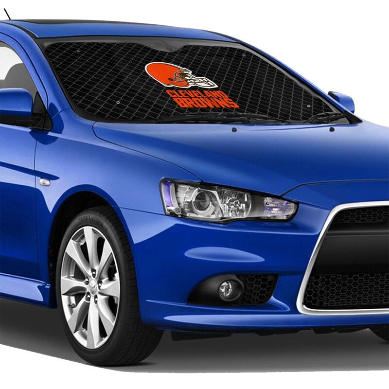 Cleveland Browns Print Car windshield sunshades is suitable front Car windshield sunshades