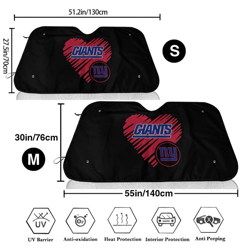 New York Giants Printing is suitable car front windshield sunshades Car windshield sunshades