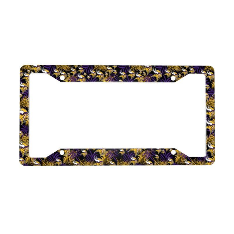 Minnesota Vikings Print Car license plate frame four hole license plate holder (one pair)