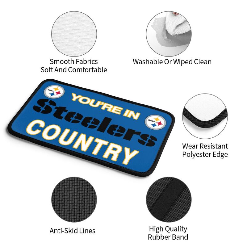 Pittsburgh Steelers Printed car armrest box pad elbow support pad