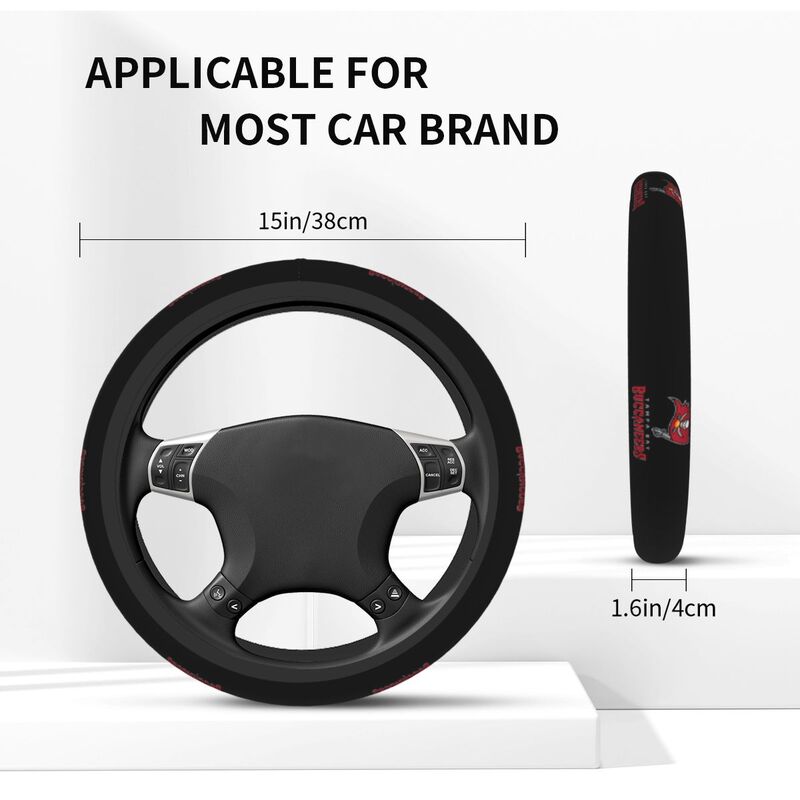 Tampa Bay Buccaneers 2 Printed car protective cover elastic steering wheel cover