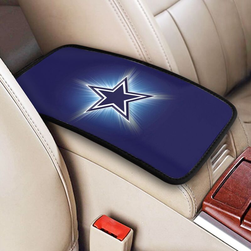 Car armrest box pad Dallas Cowboys 4 Printed central armrest box cushion protective pad