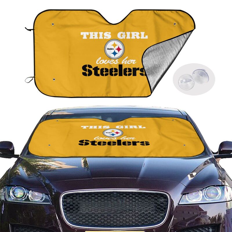 Pittsburgh Steelers Printing multi size car front windshield sunshade car windshield sunshade