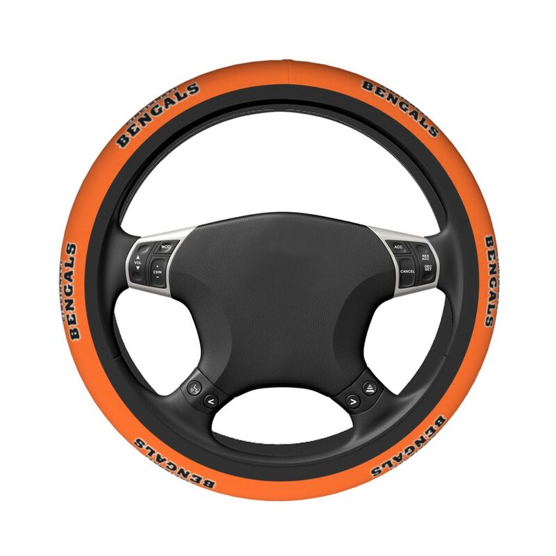 Cincinnati Bengals Printed breathable elastic steering wheel anti slip cover