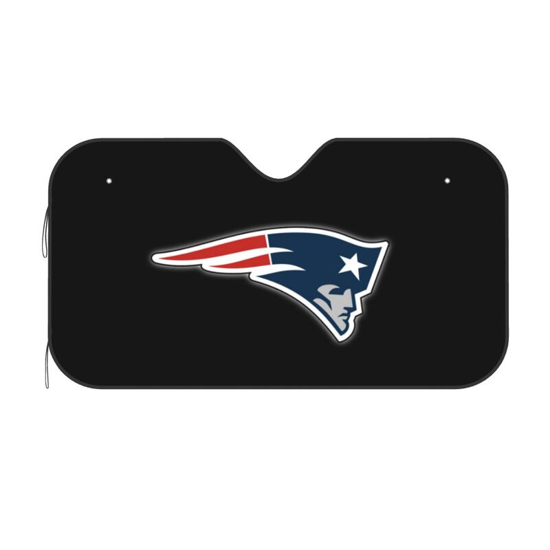New England Patriots Printed car glass sunshade car front windshield sunshade (stiff version)