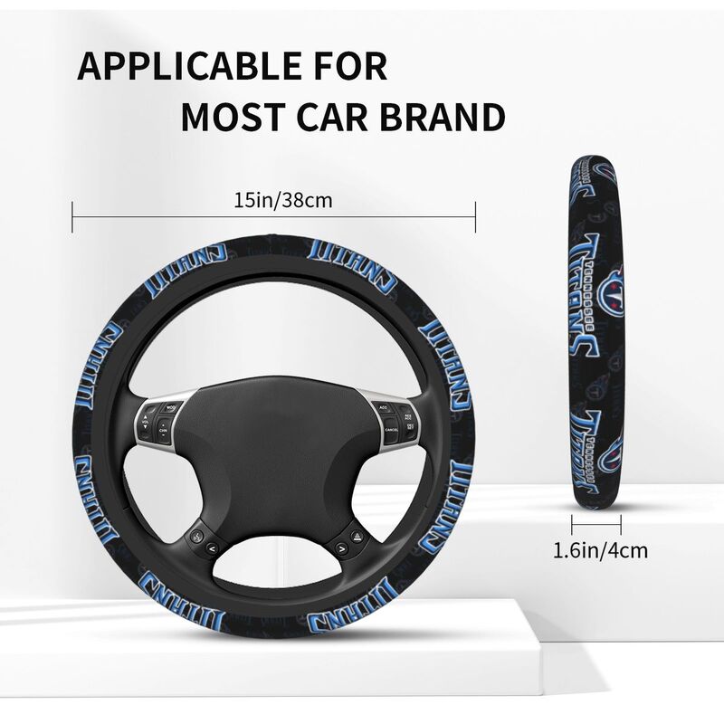 Tennessee Titans 1 Printed breathable elastic steering wheel protective cover
