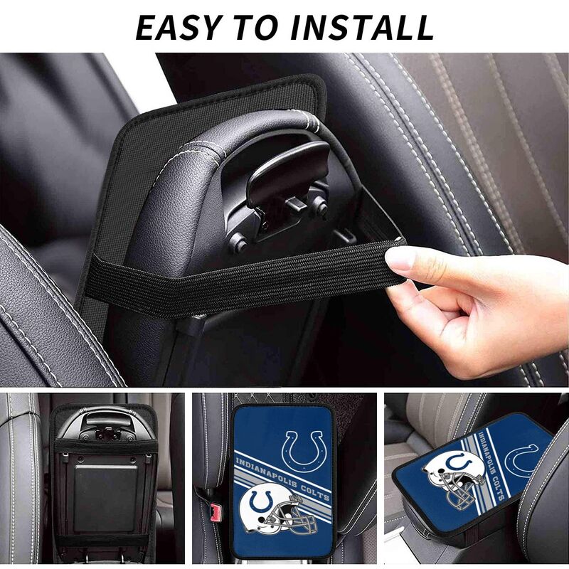Indianapolis Colts Print armrest protective cover car armrest box cushion