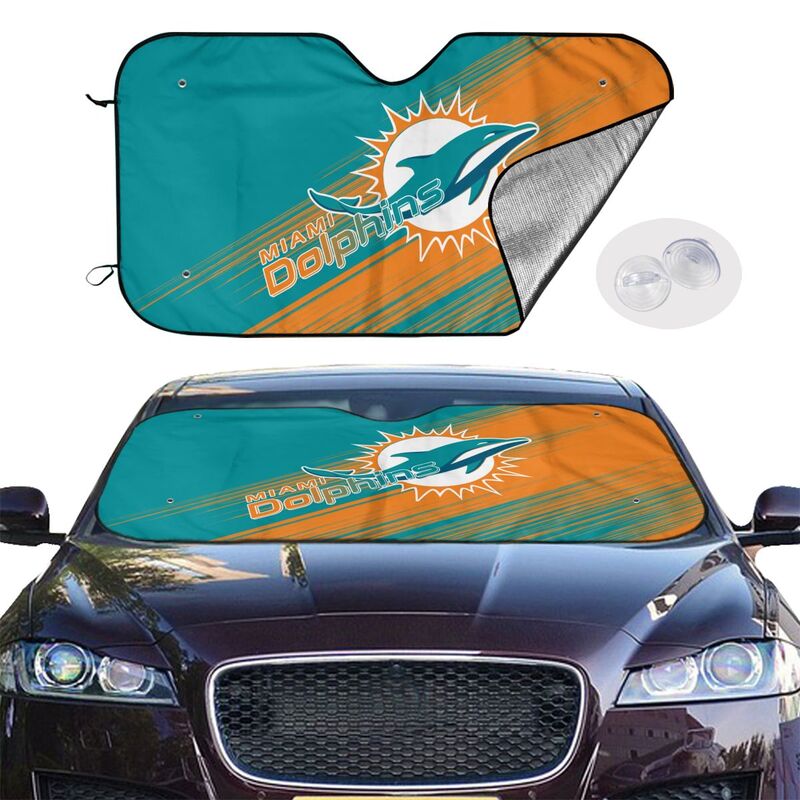 Miami Dolphins Print car windshield sunshade panel car windshield sunshade cover multiple sizes