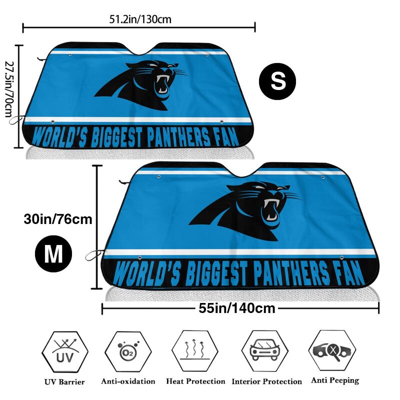 Carolina Panthers Printing is suitable for car front windshield sunshades Car windshield sunshades