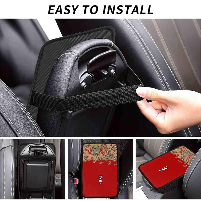 San Francisco 49ers print Car center console armrest pad car armrest protective cover