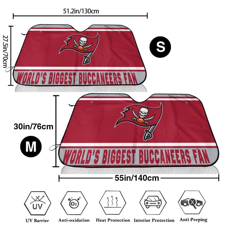 Tampa Bay Buccaneers Printing is suitable for car front windshield sunshades Car windshield sunshades