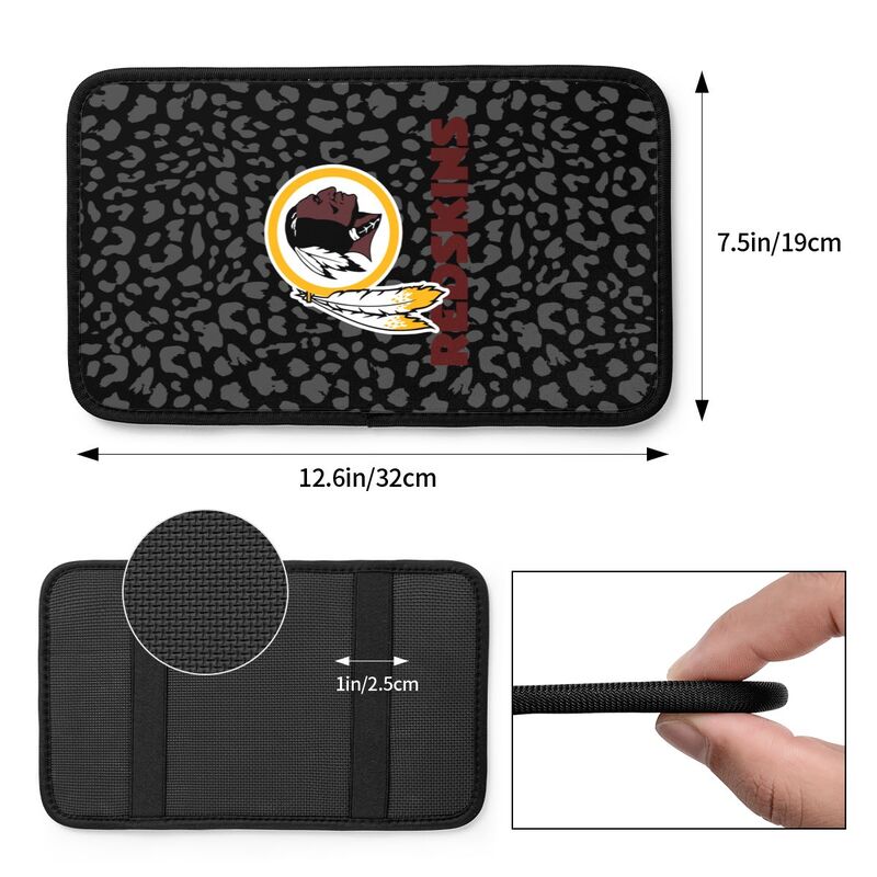 Washington Redskins 2 printed Car handrail box cushion Personalized car armrest cover