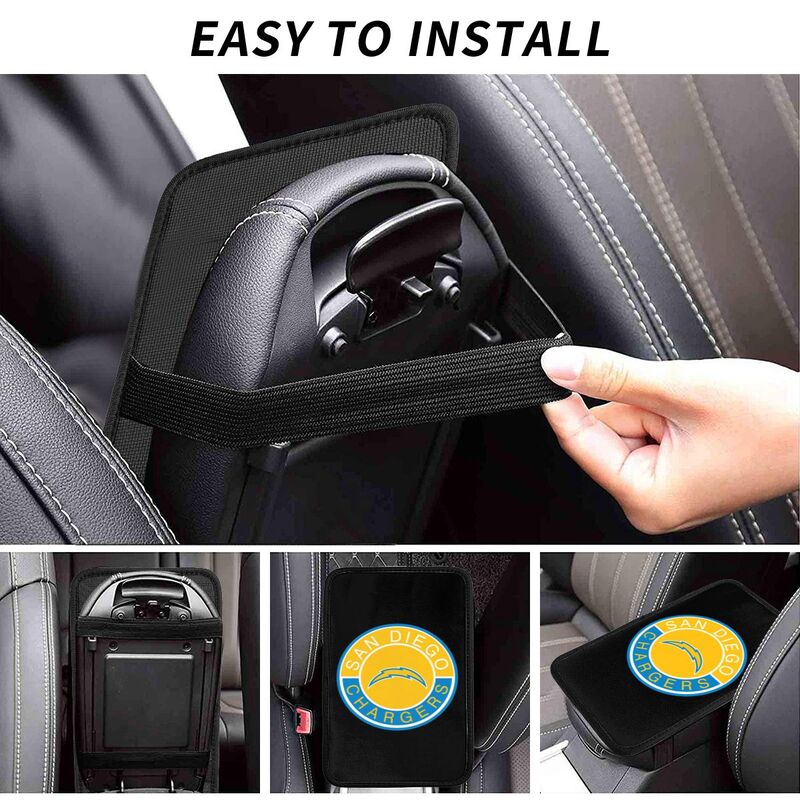 San Diego Chargers print car armrest protective cover Car center console armrest pad