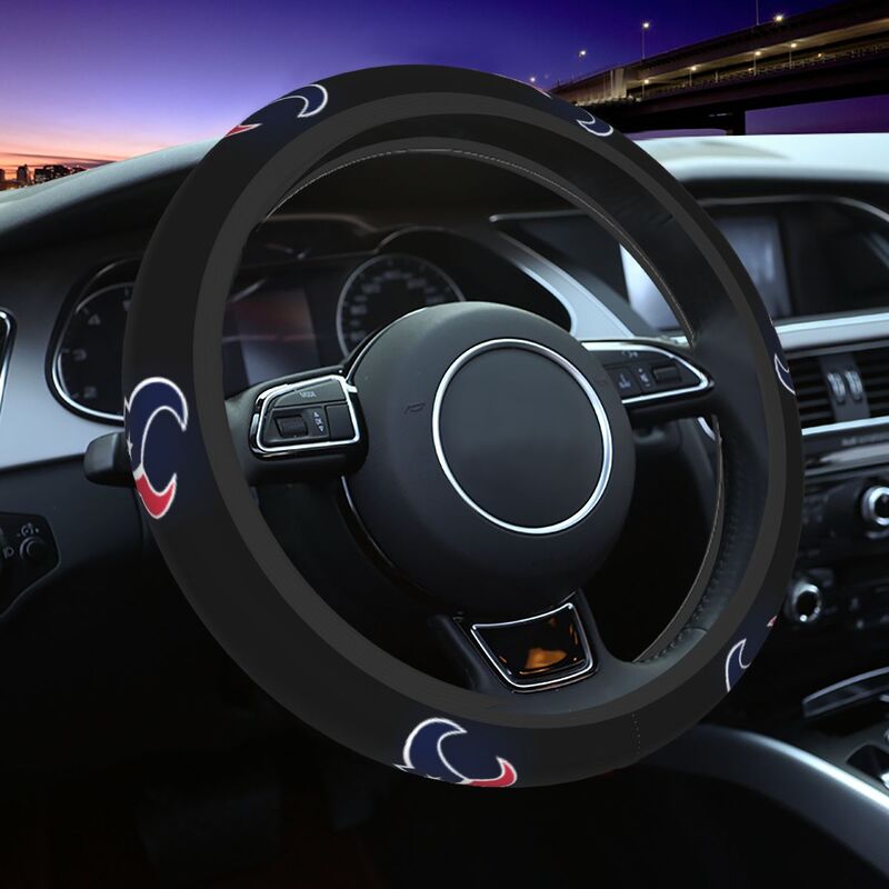 Houston Texans 3 Printed breathable elastic steering wheel cover