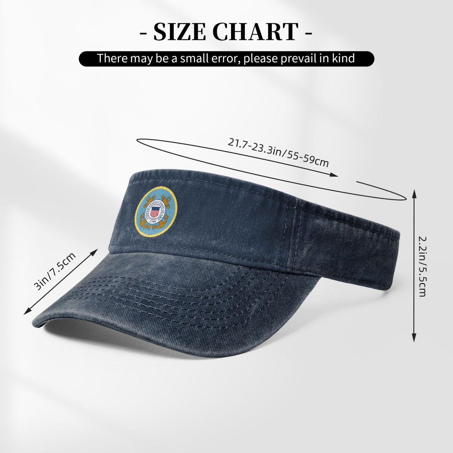 USCG S W Printing adjustable Empty Top Baseball Sun Cap unisex outdoor sport hat veterans gift