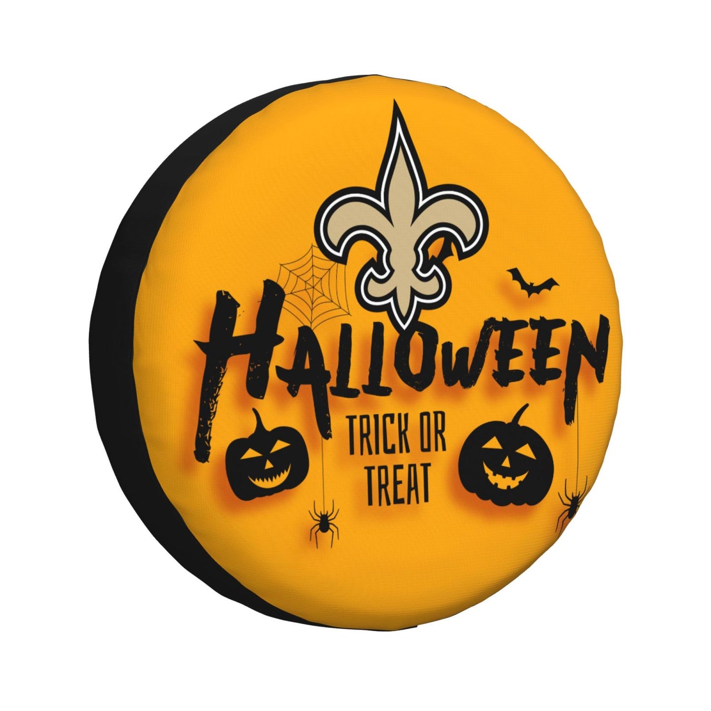 New Orleans Saints print wheel dust cover Halloween pumpkin lantern printed car tire cover