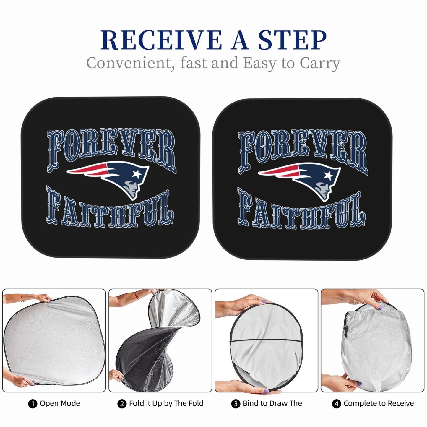 New England Patriots Car front windshield sunshade UV resistant sunshade foldable