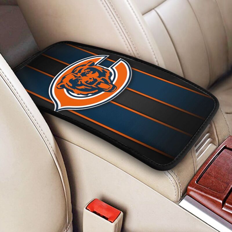 Car armrest box pad Chicago Bears 2 Printed central armrest box cushion protective pad