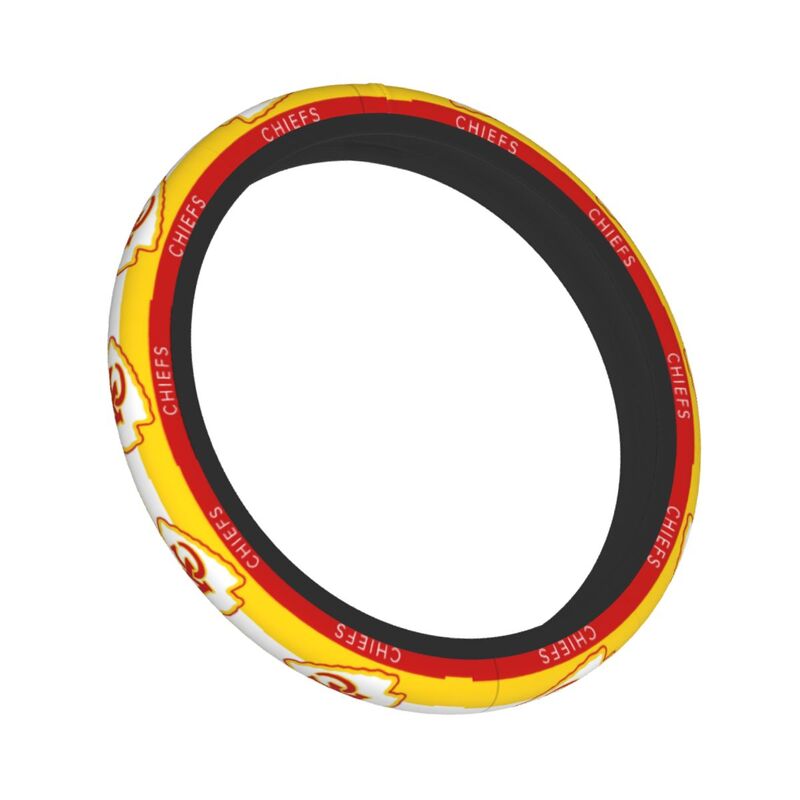 Kansas City Chiefs 2 Printed breathable elastic steering wheel anti slip cover