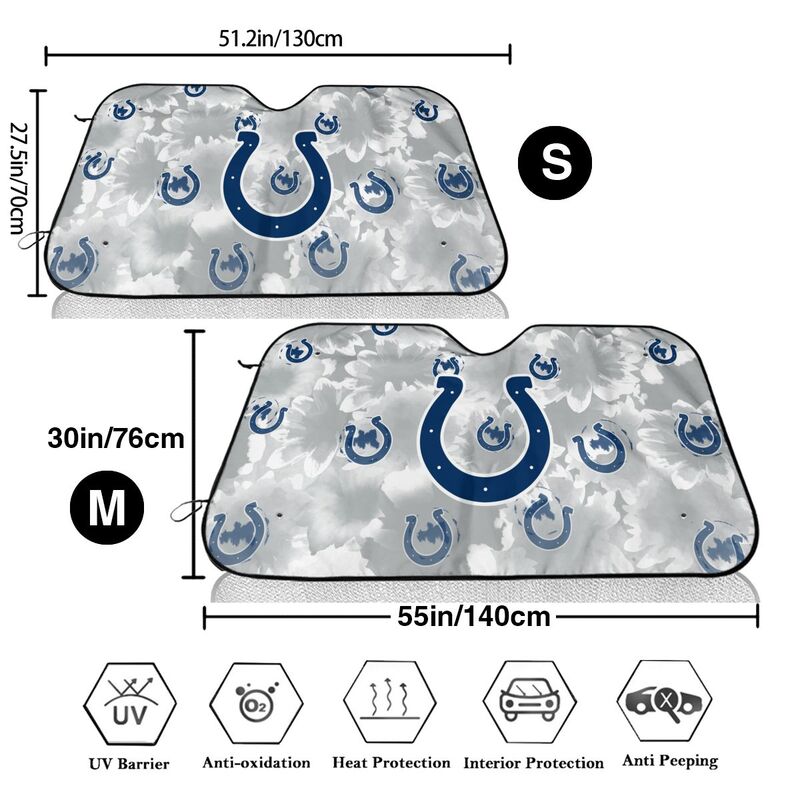 Indianapolis Colts Printed multi size car front windshield sunshade car windshield sunshade