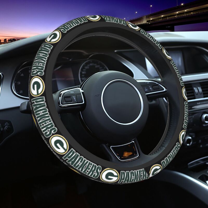 Green Bay Packers 2 Printed car protective cover elastic steering wheel cover