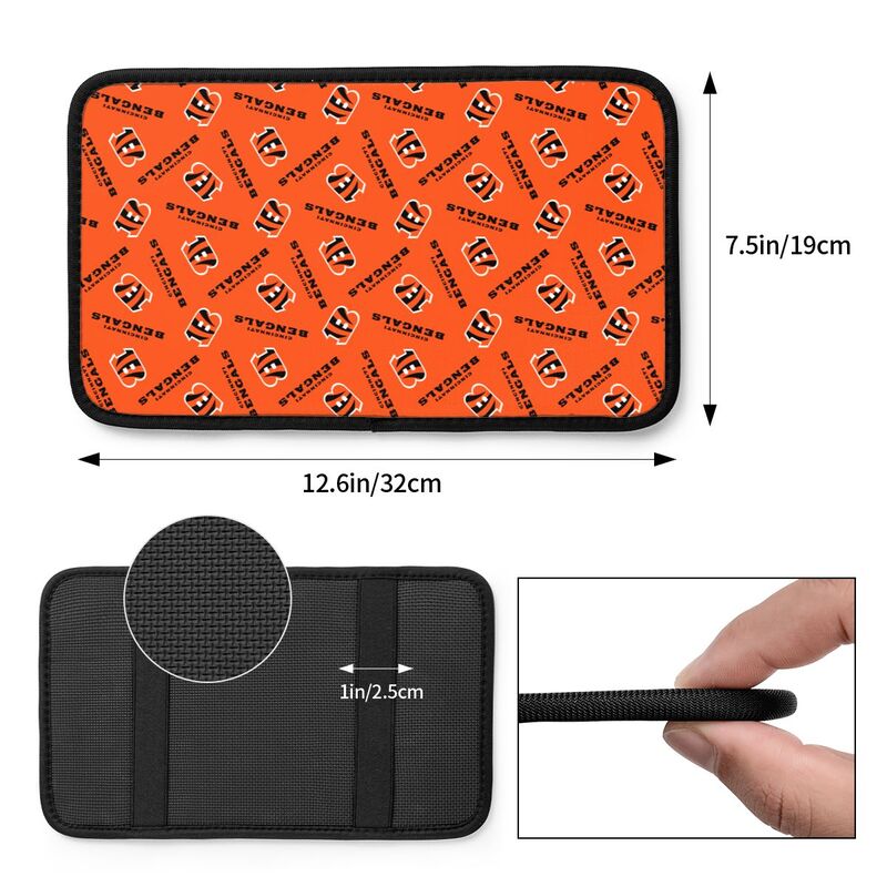 Cincinnati Bengals Printed armrest protective cover car armrest box cushion
