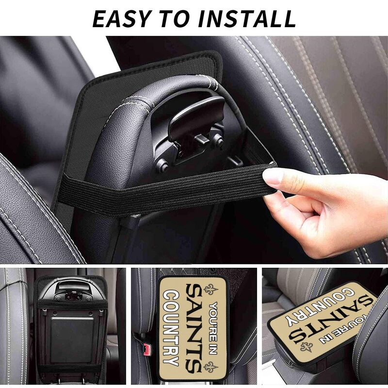New Orleans Saints Printed car armrest box pad elbow support pad