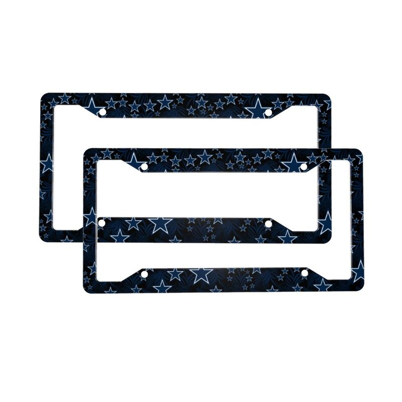 Dallas Cowboys Print Car license plate frame four hole license plate holder (one pair)