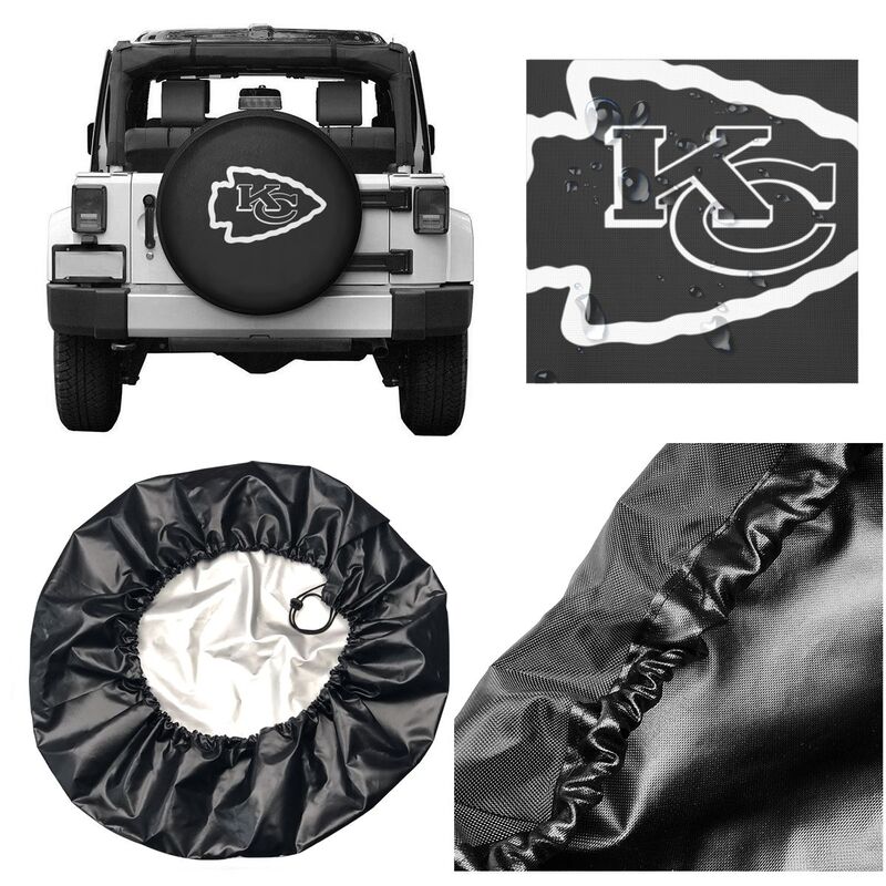Kansas City Chiefs 3 Printing tire protection cover car sun protection tire protection covers