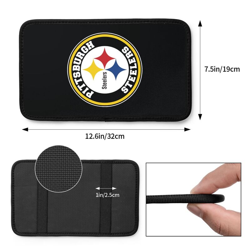 Car armrest box pad Pittsburgh Steelers 6 Printed central armrest box pad protective pad