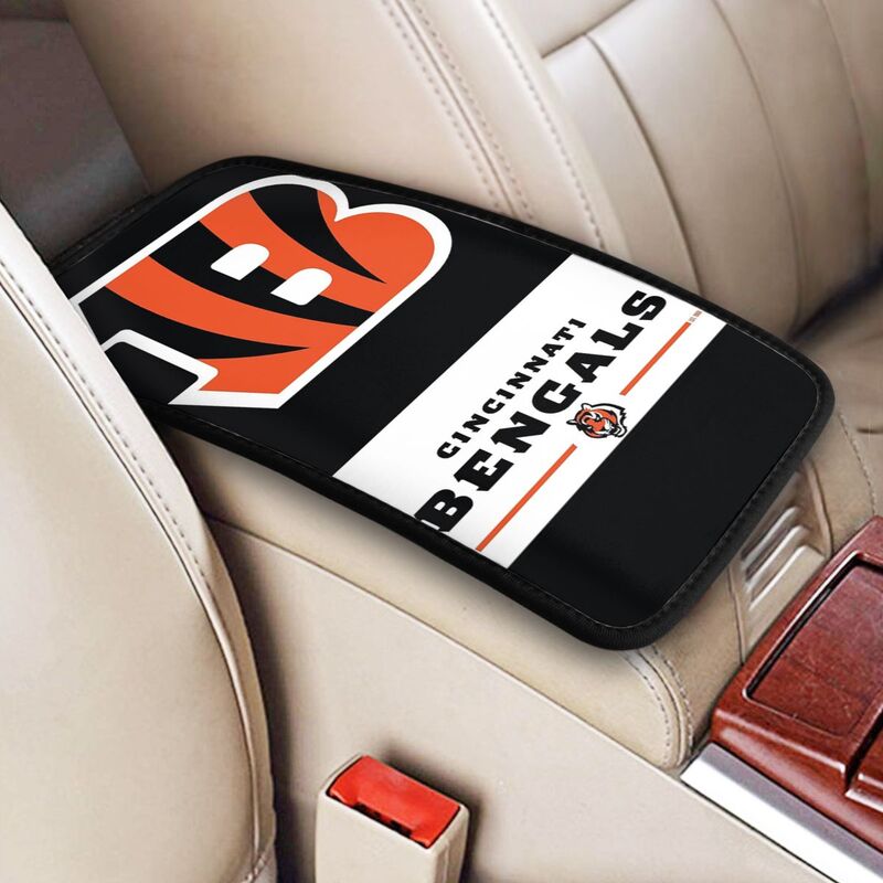 Car armrest box pad Cincinnati Bengals6 Printed central armrest box pad anti slip pad
