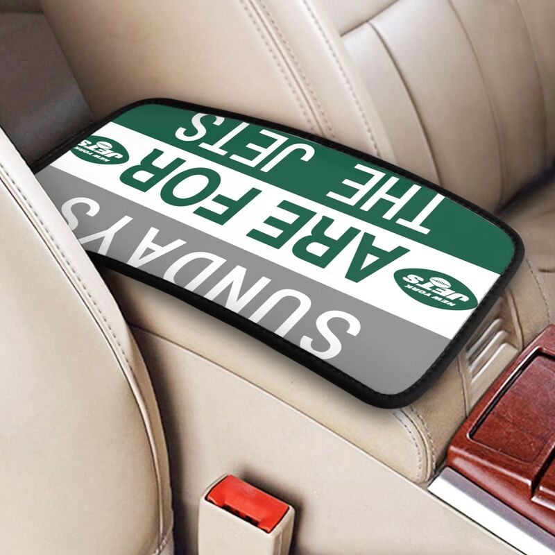 New York Jets Personalized printed car armrest cover Car handrail box cushion