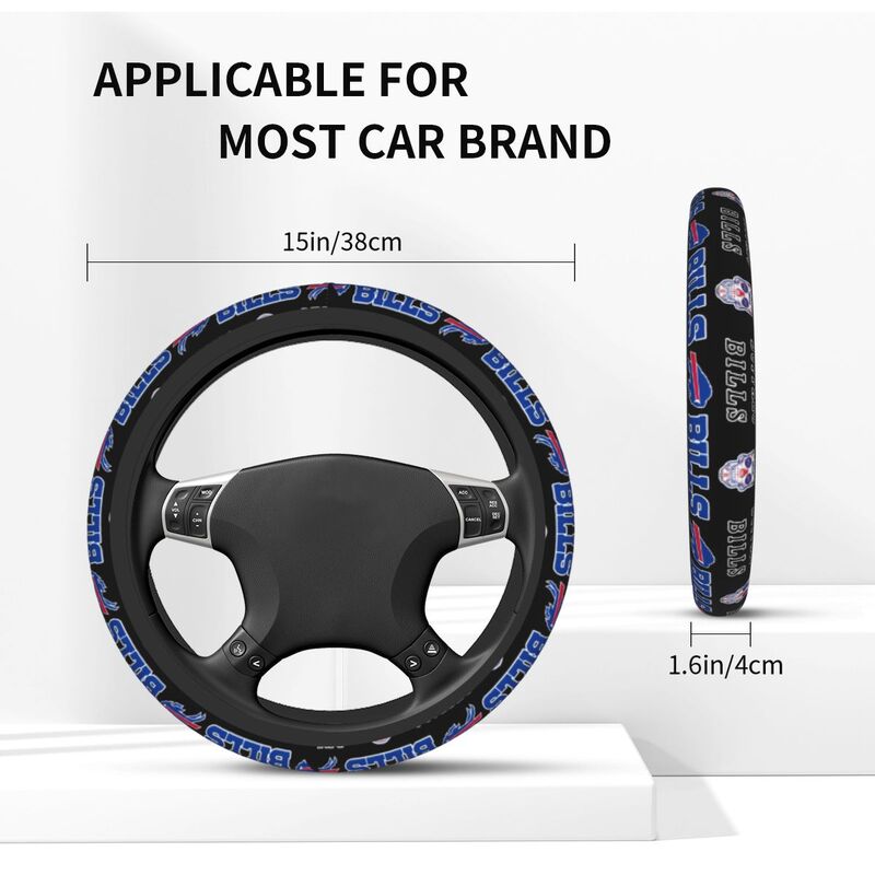 Buffalo Bills 1 Printed car protective cover elastic steering wheel cover