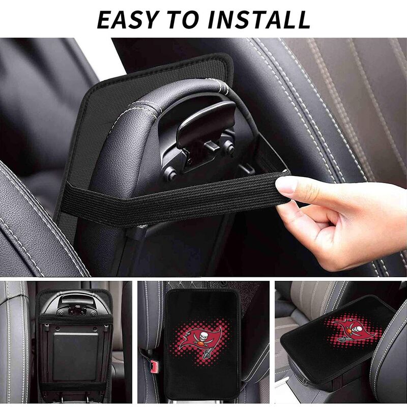 Tampa Bay Buccaneers Printed car armrest box cushion armrest protective cover