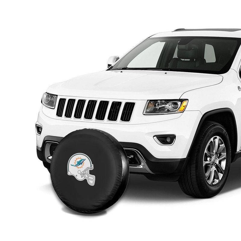 Miami Dolphins 3 Car tire protective cover waterproof and dustproof tire cover