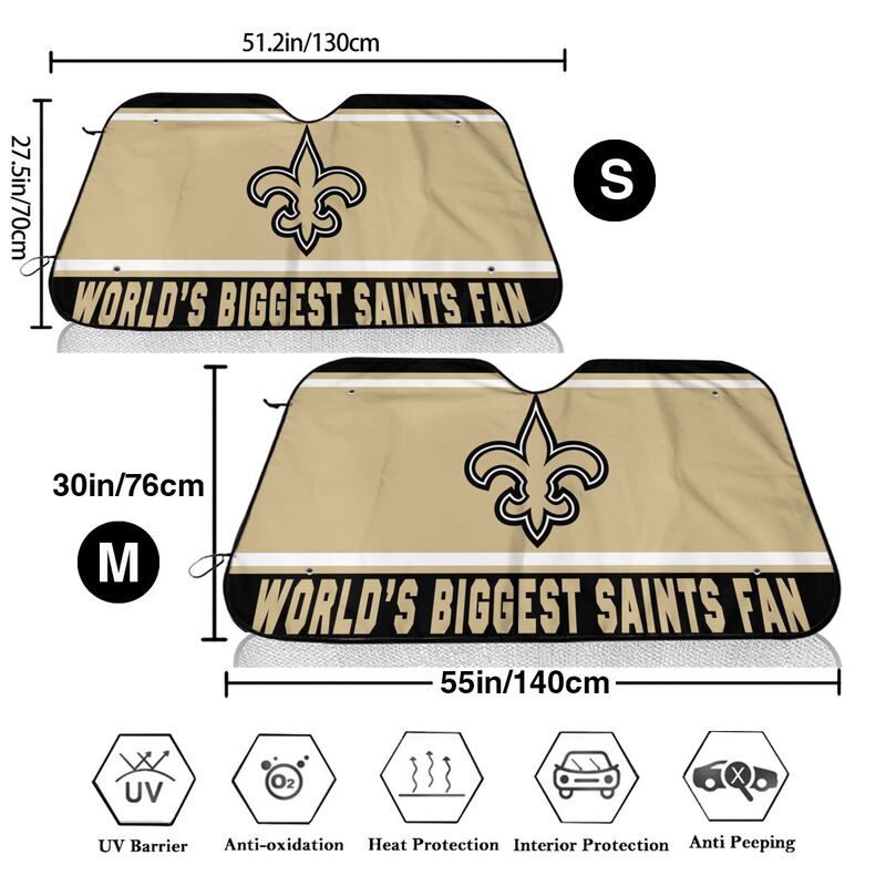 New Orleans Saints Printing is suitable for car front windshield sunshades Car windshield sunshades
