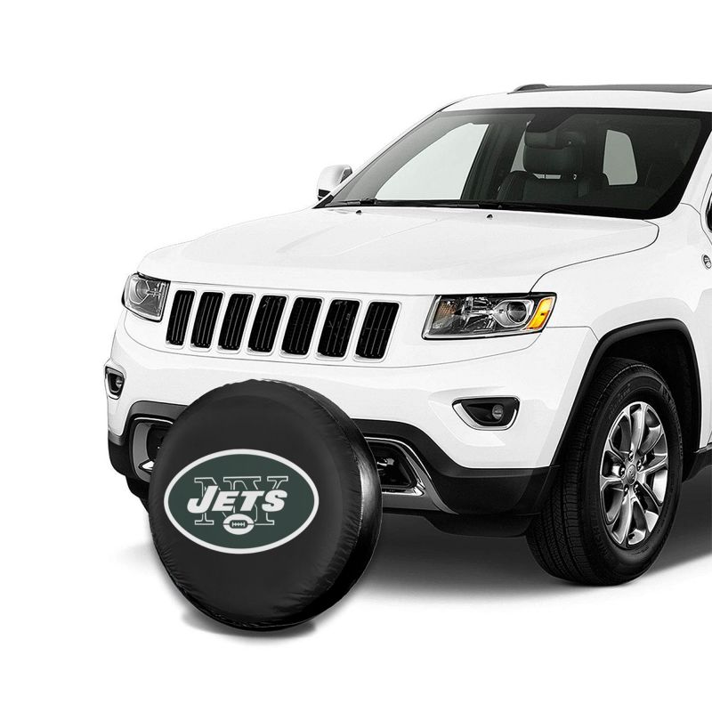 New York Jets 2 Car tire protective cover waterproof and dustproof tire cover