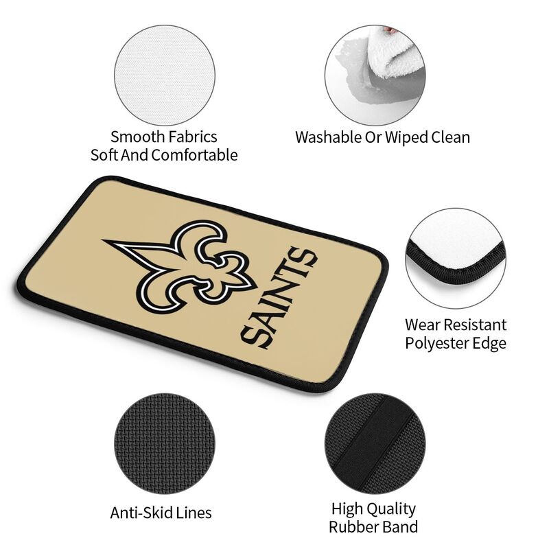 New Orleans Saints5 Printed car center armrest box pad anti slip pad