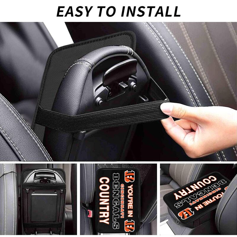 Cincinnati Bengals Printed car armrest box pad elbow support pad