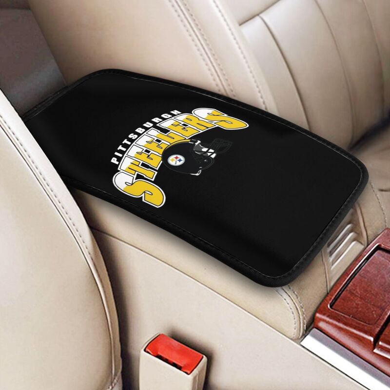 Car armrest box pad Pittsburgh Steelers 4 Printed central armrest box pad protective pad