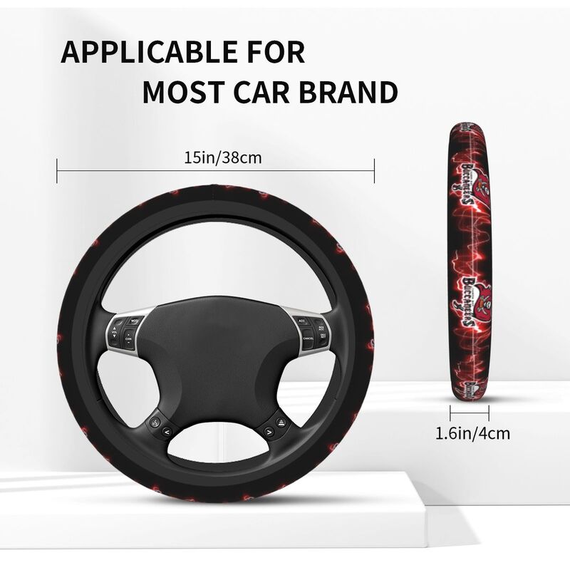 Tampa Bay Buccaneers 4 Printed car protective cover elastic steering wheel cover