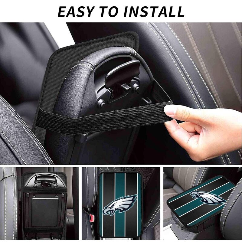 Philadelphia Eagles1 Printed car center armrest box pad anti slip pad