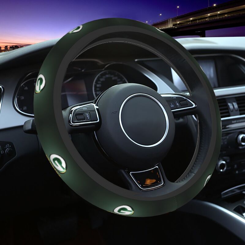 Green Bay Packers Printed breathable anti slip cover elastic steering wheel cover