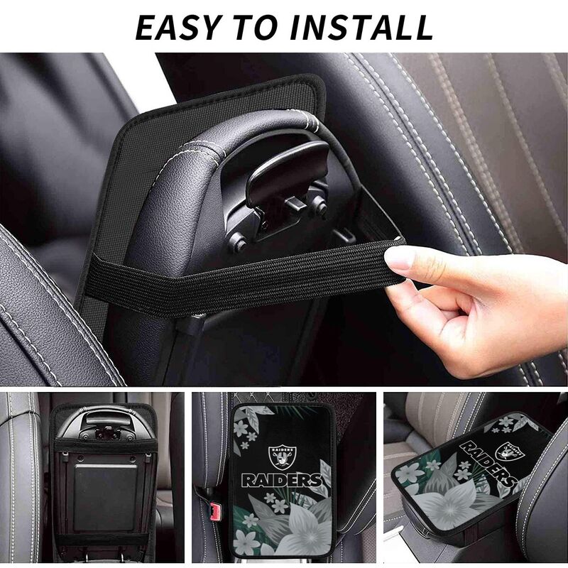 Las Vegas Raiders Car armrest box protective cover car center console armrest pad