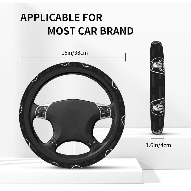 Las Vegas Raiders Printed elastic steering wheel cover breathable protective cover