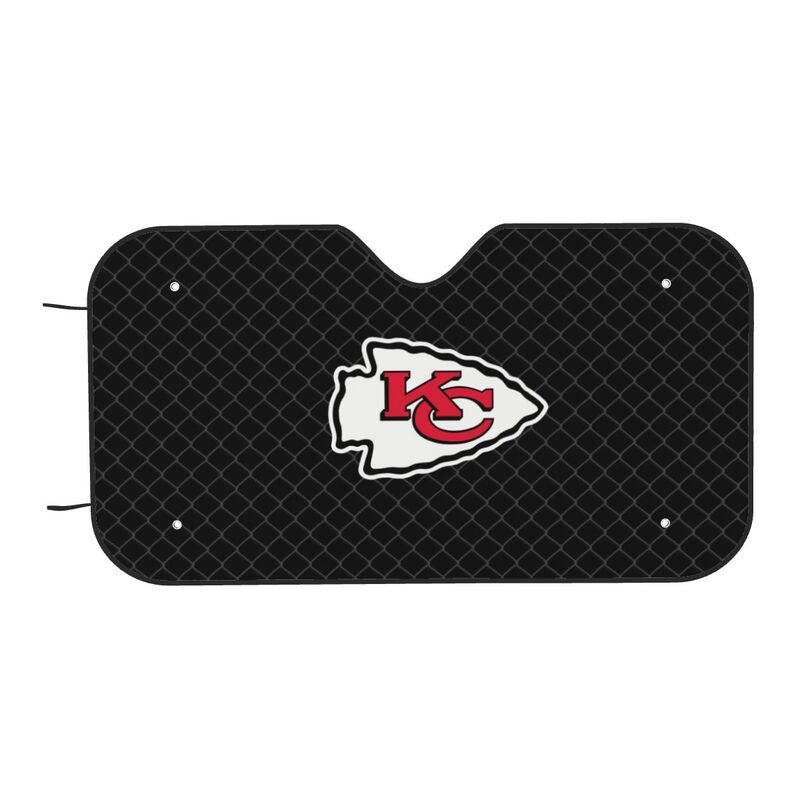 Kansas City Chiefs 2 Print Car windshield sunshades is suitable front Car windshield sunshades