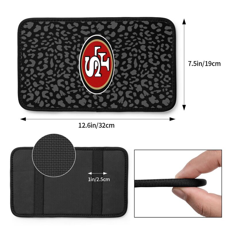 San Francisco 49ers 2 printed Car handrail box cushion Personalized car armrest cover