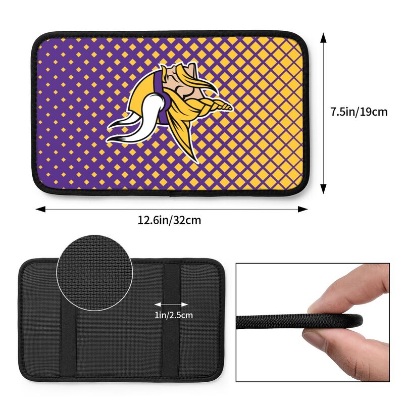 Minnesota Vikings Car handrail box cushion Personalized printed car armrest cover