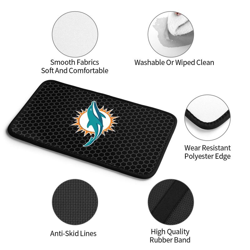 Miami Dolphins Printed protective pad for car armrest box