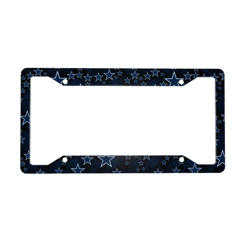 Dallas Cowboys Print Car license plate frame four hole license plate holder (one pair)